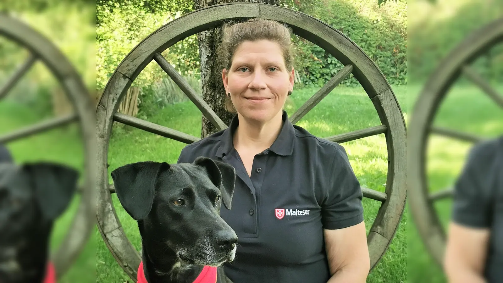 Martina Watzlaw leitet die Fachstelle für pflegende Angehörige der Malteser in München - hier mit ihrer Hündin Momo. (Foto: privat)