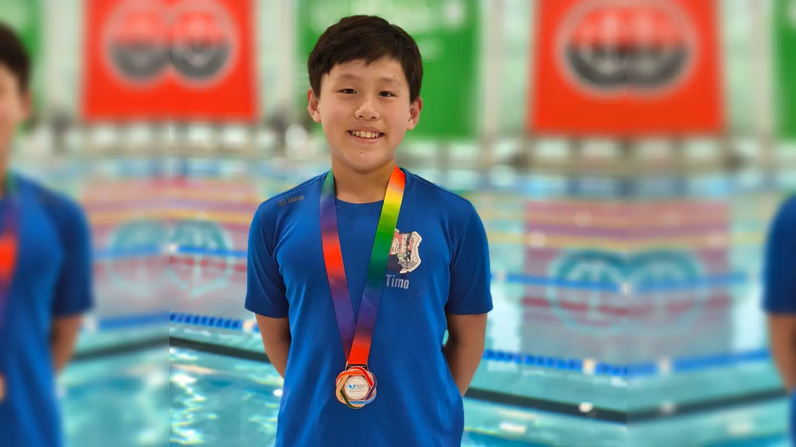 Timo Deng präsentierte stolz seine Bronzemedaille. (Foto: SSG Neptun)