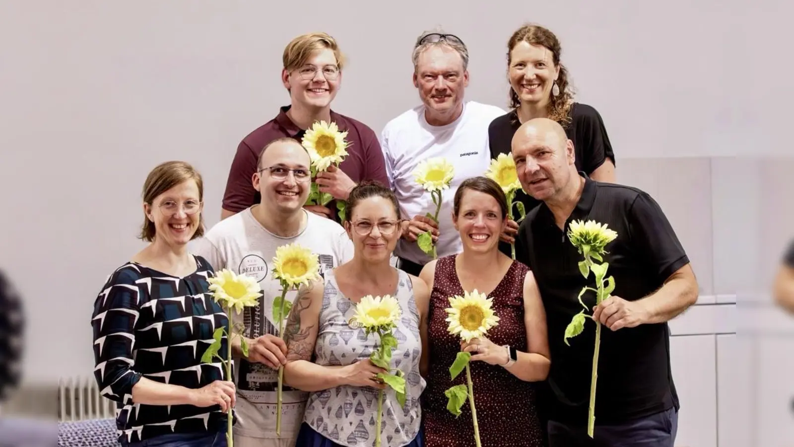 Wurden in den Kreisvorstand von Bündnis 90/Die Grünen gewählt (hinten, v.l.): Jakob Baiz, Reinhard Jurk, Hedwig Thomalla sowie (vorne, v.l.) Susanne Sommer, Maximilian Wittmann, Janine Beier-Seifert, Tine Messerschmidt und Rainer Husmann.<br>  (Foto: Wolf Heidemann)