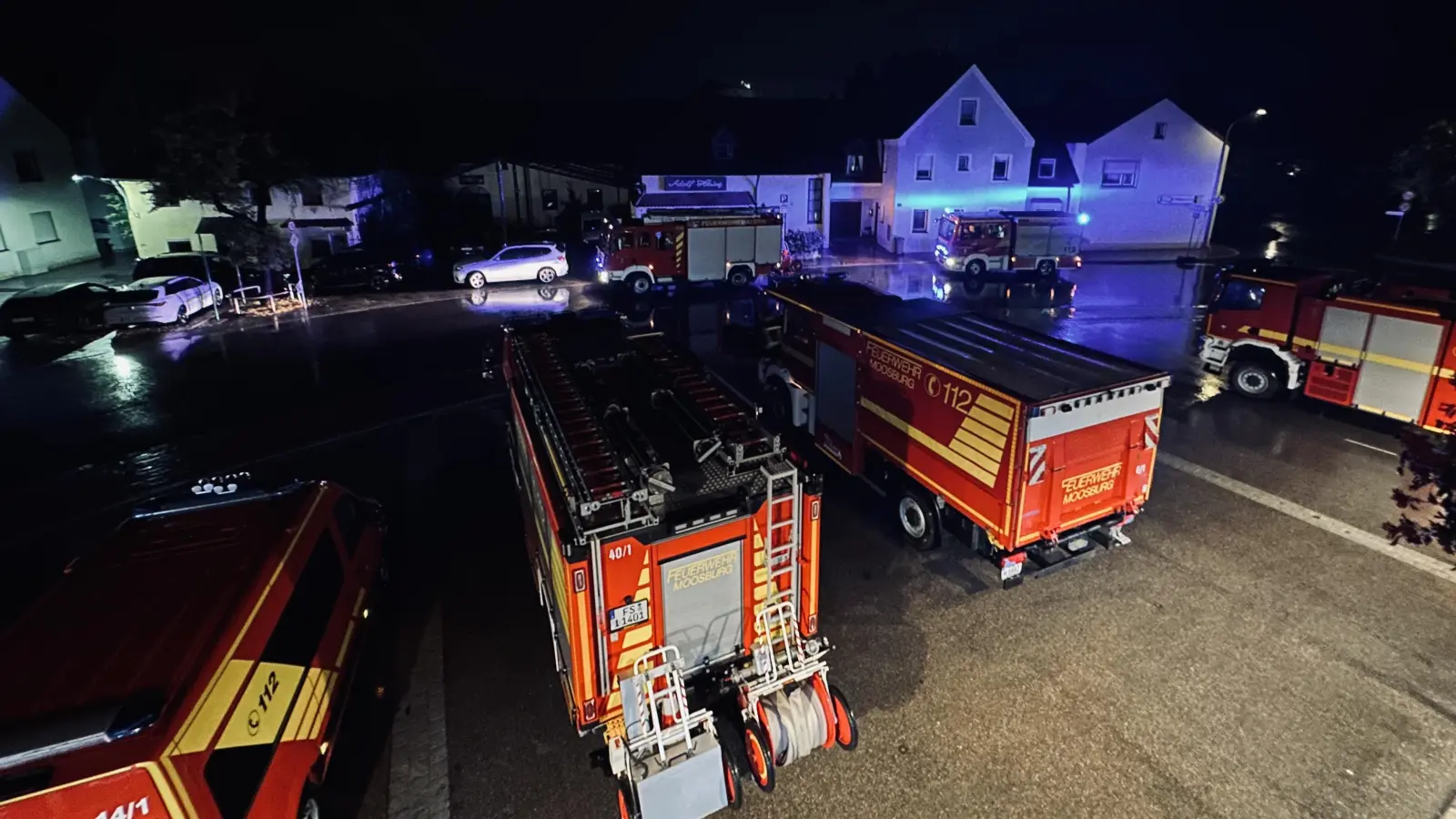 Ein Starkregen bescherte der Feuerwehr Moosburg zahlreiche Einsätze. (Foto: Freiwillige Feuerwehr Moosburg)