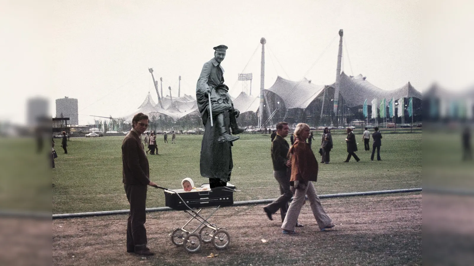 Olympiade München 1972, digitale Collage (Foto: © Anja Frers)