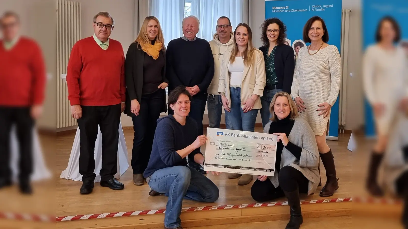 3021,25 Euro gehen an die Evangelische Kinder- und Jugendhilfe. Engagierte Bürger aus Aschheim und Dornach haben das Geld gesammelt. (Foto: Miroslaw/Gemeinde Aschheim)