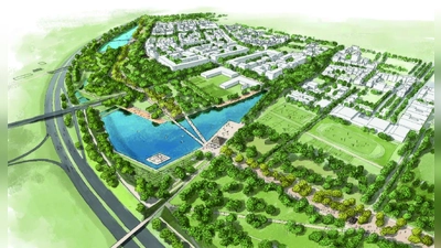 Der Landschaftspark Freiham mit den geplanten Badeseen. (Foto: LHM/Planungsreferat)