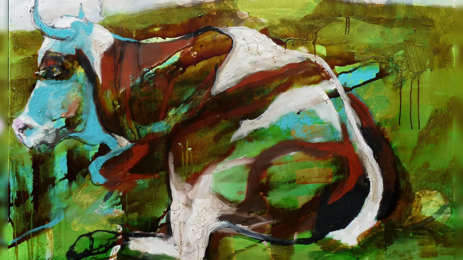 „Die melancholische Kuh” heißt dieses Bild der Künstlerin Petra Herrmann. (Bild: Petra Herrmann)
