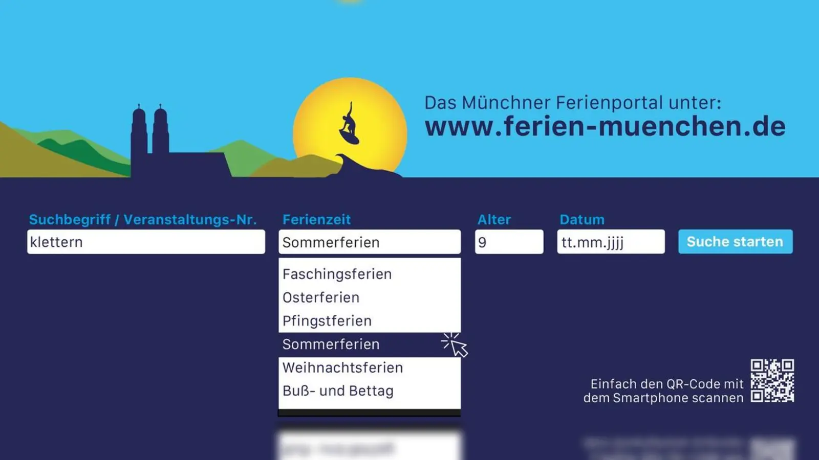 Ganz einfach lässt sich auf dem offiziellen Münchner Ferienportal das passende Angebot finden.  (Foto: JIZ München)