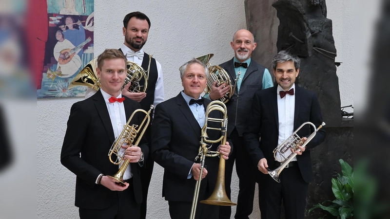 Die Musiker des Bläser-Ensembles Quintetto Bavarese. (Foto: Robert Bernhard )