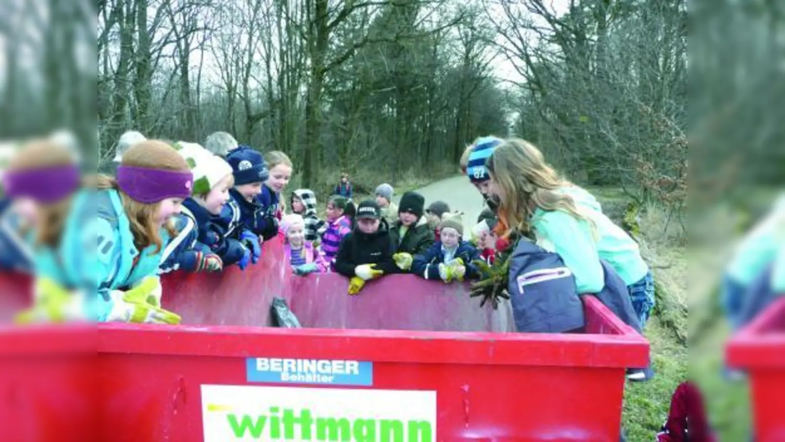 Die Kinder sammelten eifrig jegliche Art von Abfall in den umliegenden Wäldern, Wiesen und Flussauen zusammen. (Foto: pi)