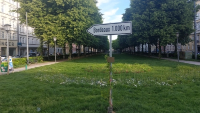 1000 Kilometer ist Bordeaux von München entfernt. An die Städtepartnerschaft erinnert der Bordeauxplatz in Haidhausen. (Foto: bas)