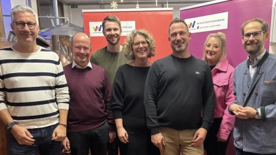 Wurden in den Vorstand des Wirtschaftsverbandes Germering e.V. gewählt (v.l.): Bert Beyreuther, Jürgen Biffar, Benedict Padberg, Katrin Schmidt, Jürgen Andre, Julia Huber und Alexander Beck. (Foto: Wirtschaftsverband)