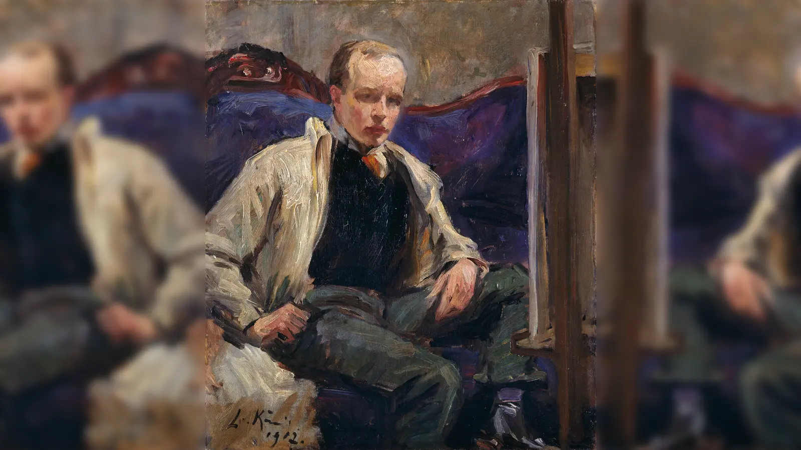 Leo von König, Selbstbildnis vor Staffelei, 1902, Öl auf Leinwand. (Foto: Museum Georg Schäfer, Schweinfurt)