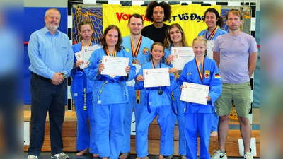 Die Vovinam-Kämpferinnen und -Kämpfer der TS Jahn München waren sehr erfolgreich bei der Deutschen Meisterschaft in Frankfurt. (Foto: Turnerschaft Jahn München)