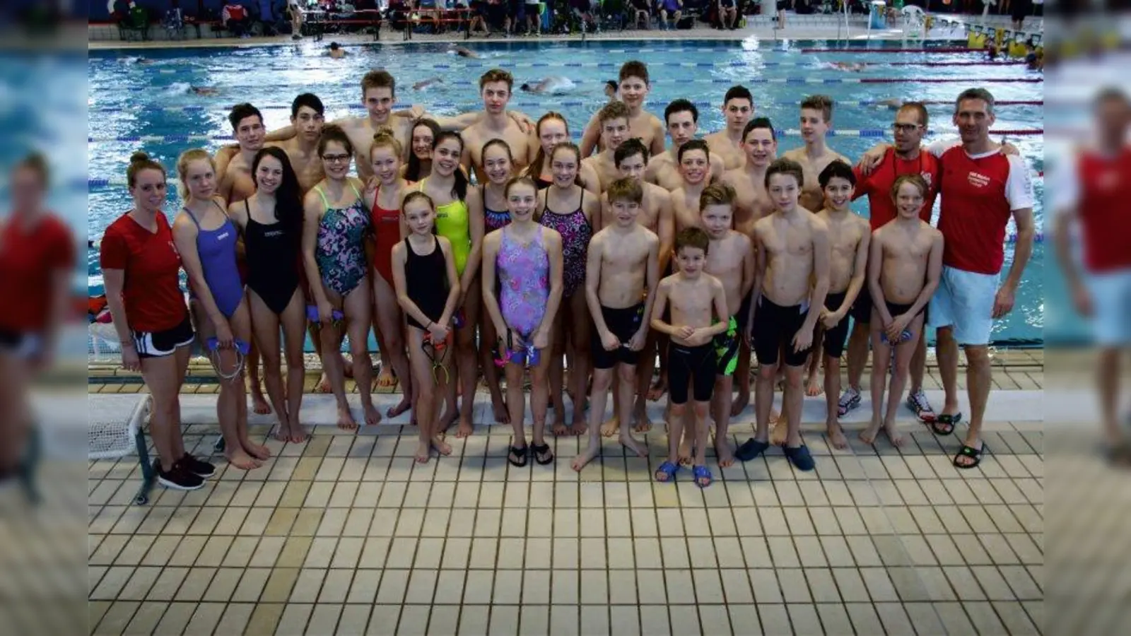 Starker Auftritt: Das Team der SSG Neptun bewies auch beim Kurzstrecken-Wettbewerb seine Klasse. (Foto: SSG)