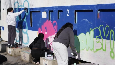 Ziel des Graffiti-Workshops war es, eine nachhaltige Verbindung zwischen Prävention, Kunst und Beziehungsarbeit zu schaffen. (Foto: Polizeipräsidium München)