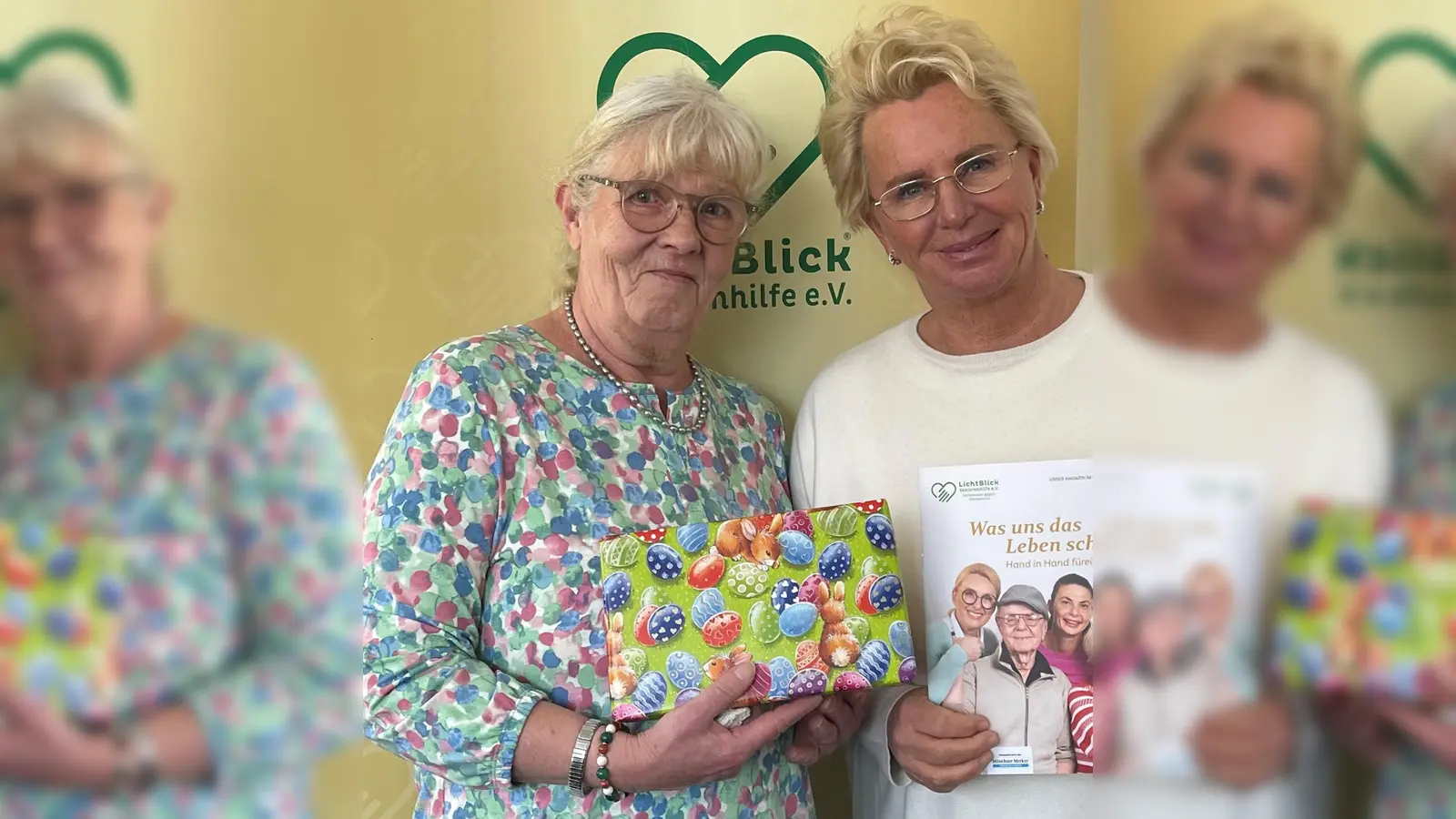 LichtBlick-Gründerin Lydia Staltner (r.) und Brigitte I. (l.), eine von vielen Seniorinnen, die unterstützt werden. (Foto: hw)