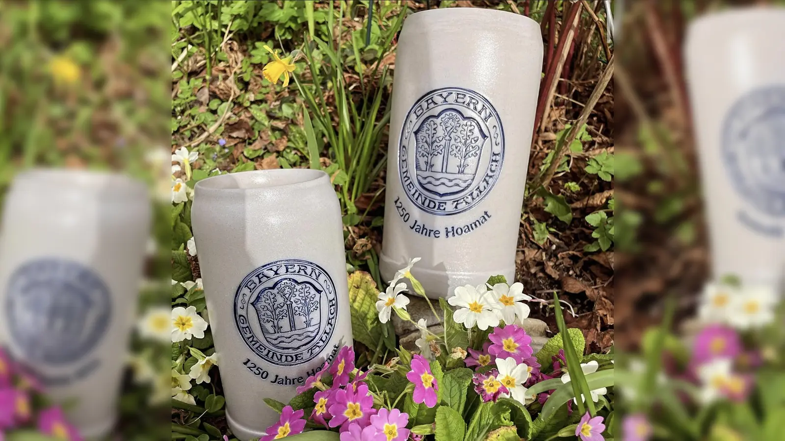 Für die Allacher Festwochen wurde ein spezieller Steinkrug gestaltet. (Foto: Florian Wimmer)