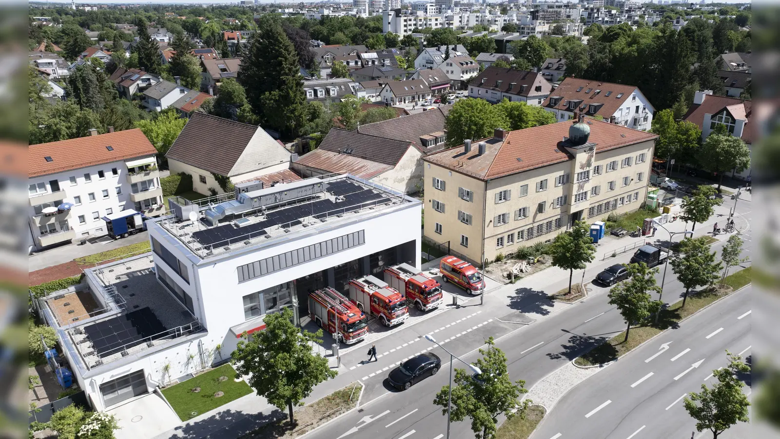 Das neue Gerätehaus in Großhadern genügt modernen Ansprüchen. (Foto: Feuerwehr München / KVR)
