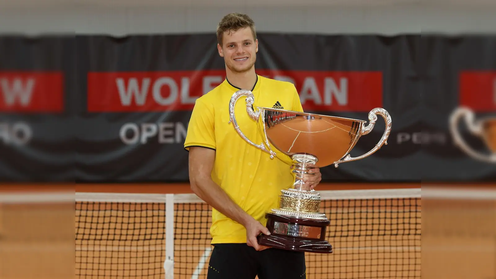Der Karlsruher Yannick Hanfmann gewann das erste ATP Challenger Turnier in Ismaning 2017. Er wird auch diesmal mit am Start sein. (Foto: Juergen Hasenkopf)