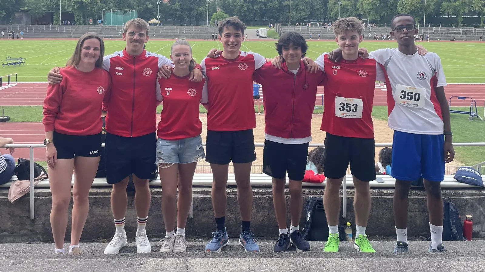 Lieferten sich spannende Wettkampftage (v.l.): Laura Meier, Kevin Goj, Letizia Heitmeir, Simon Schmidlkofer, Valentin Aberl, Luis Tausche und Ayan Oumer. (Foto: SV Germering)