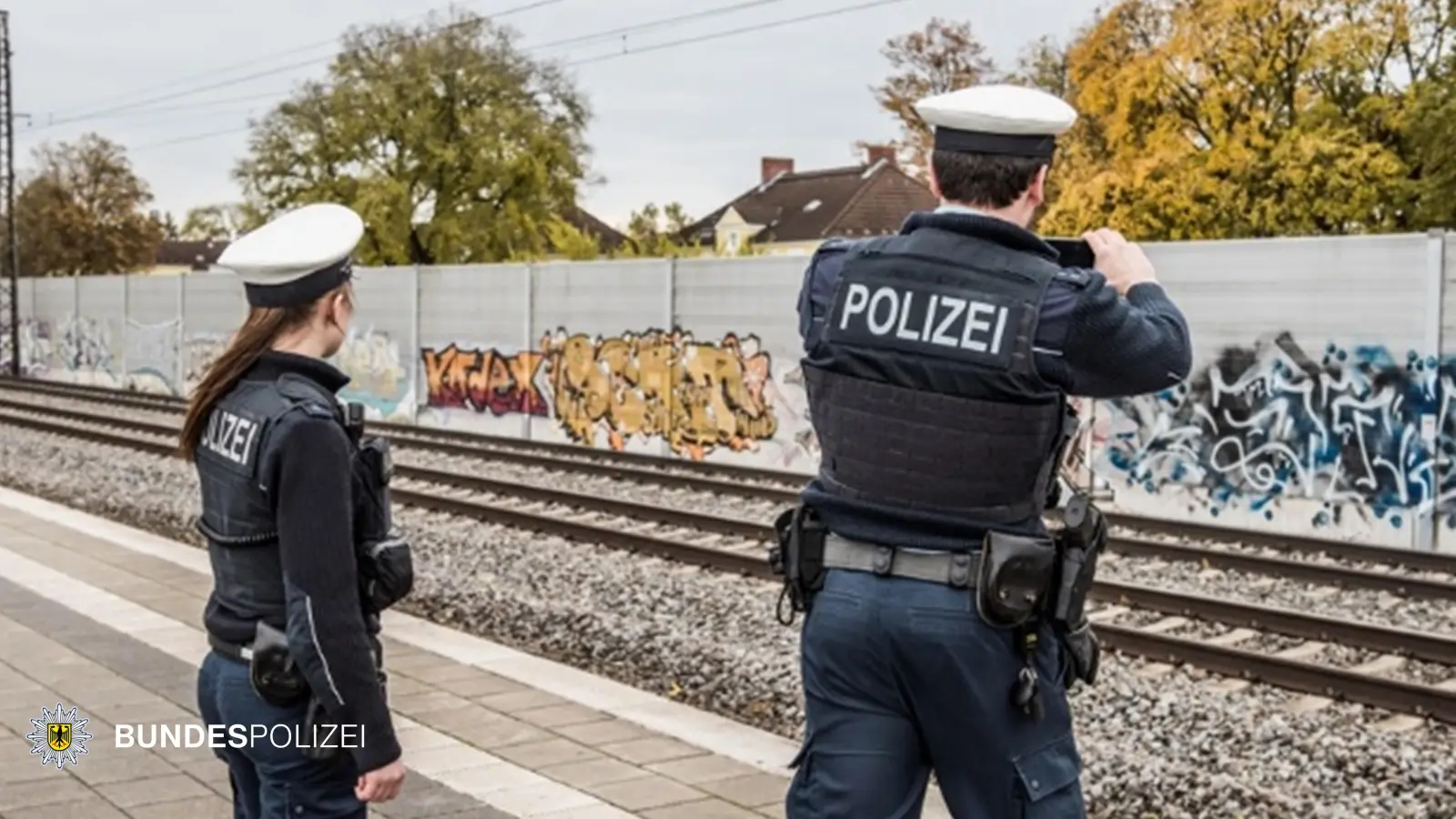 Immer wieder werden Einrichtungen der Bahn mit Graffiti besprüht. Dank eines aufmerksamen Reisenden konnte die Bundespolizei kürzlich einen 20-Jährigen Tatverdächtigen festnehmen (Symbolbild: Bundespolizei)