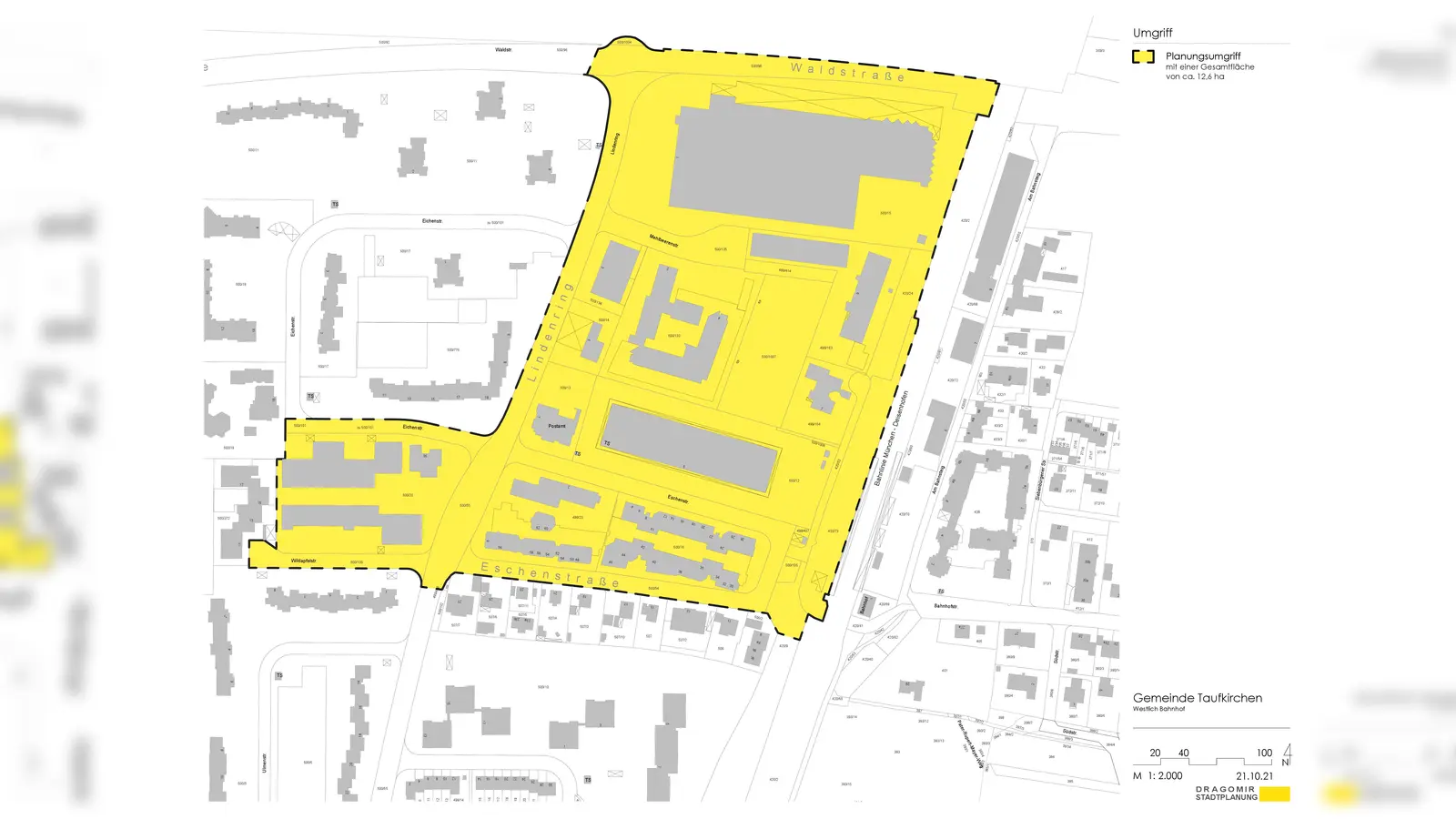 12,5 Hektar umfasst die überplante Fläche, die unter dem Titel „Quartier am Bahnhof” firmiert. (Foto: textbau.media)
