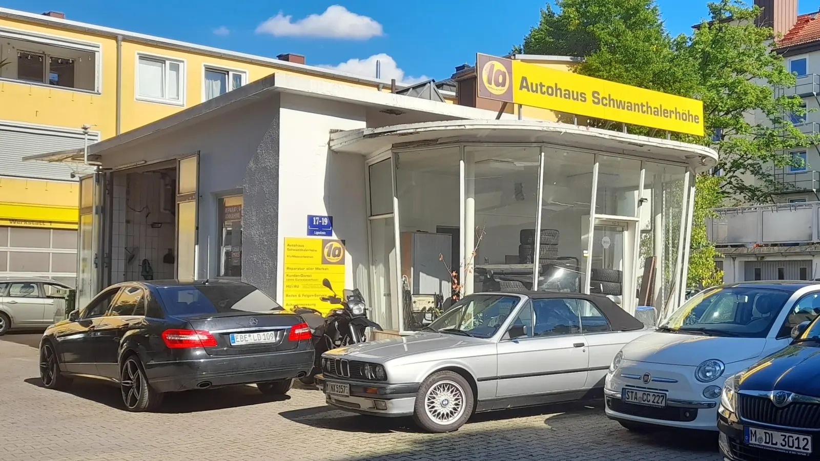 Die ehemalige Tankstelle in der Ligsalzstraße 17 ist ein seltenes Beispiel für den Tankstellenbau der Shell-Service-Stationen der 50er Jahre. (Foto: kö)