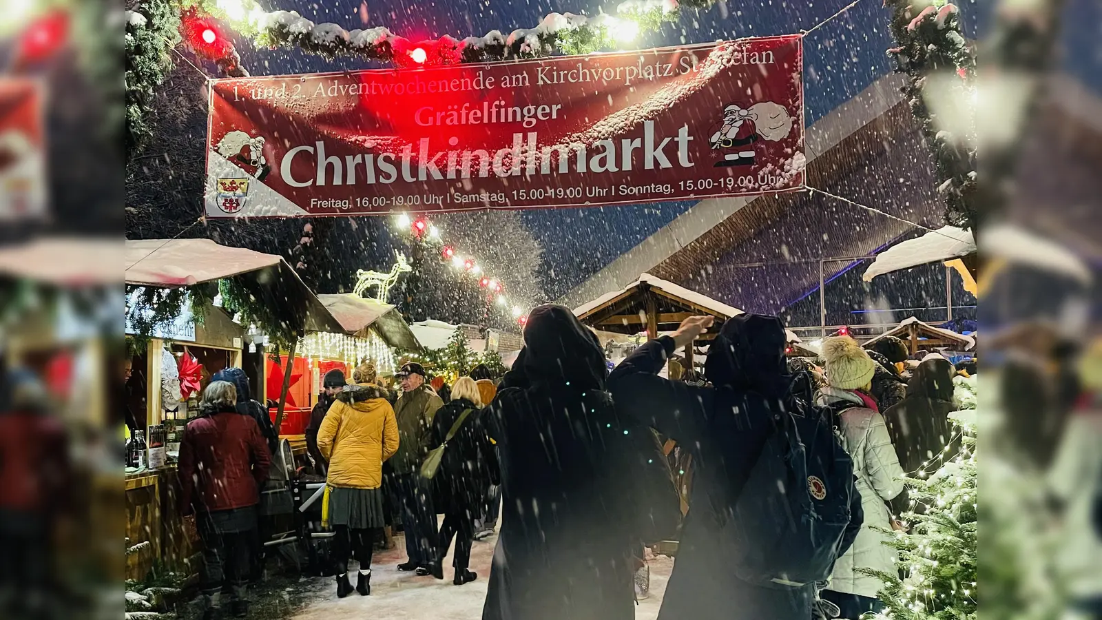 Der Gräfelfinger Christkindlmarkt lädt am 1. und 2. Adventswochenende zum Bummeln und Freunde treffen ein. (Foto: Gemeinde Gräfelfing/ Birgit Doll)