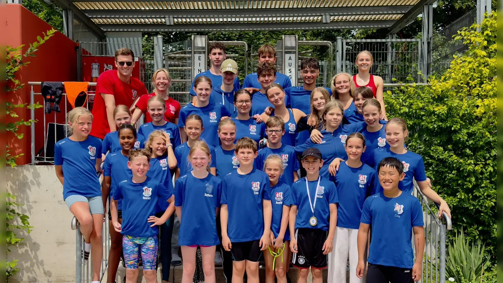 Die Schwimmerinnen und Schwimmer der SSG Neptun Germering erzielten hervorragende Ergebnisse bei den Oberbayerischen Jahrgangsmeisterschaften in Germering. (Foto: SSG Neptun)
